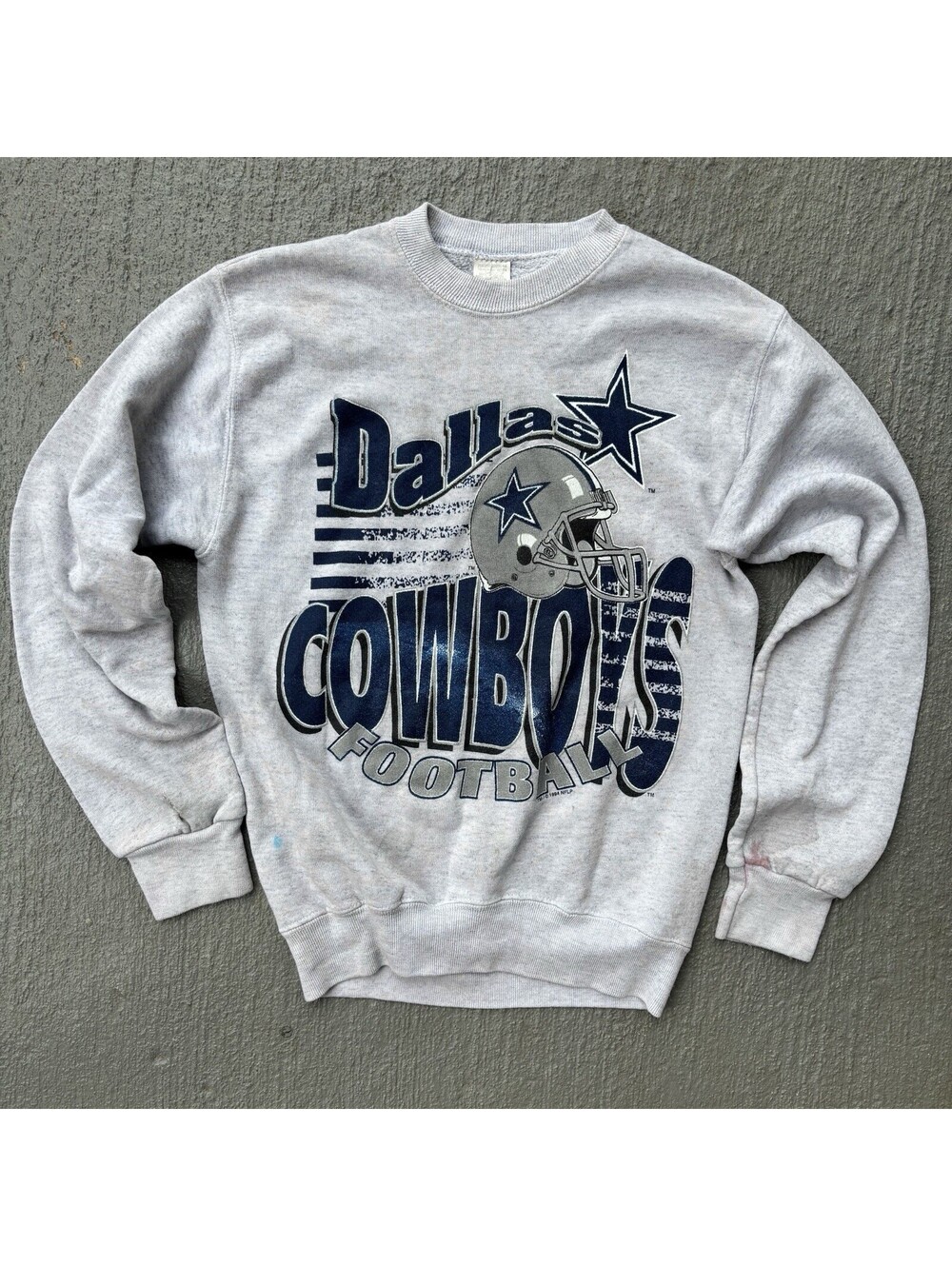 Vintage 90s Dallas Cowboys football 1994 NFL Crewneck Sweatshirt YOUTH Medium 8